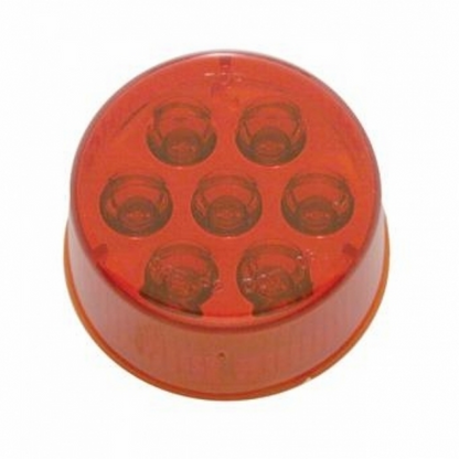 7 LED 2" Round Light (Clearance/Marker) - Red LED/Red Lens