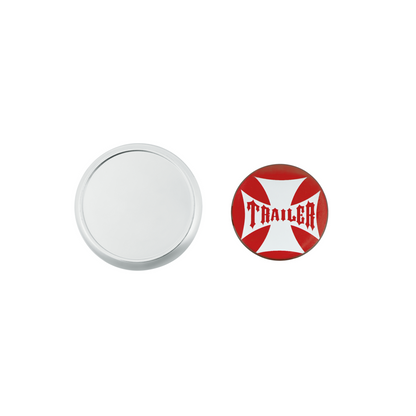 "Trailer" Deluxe Air Valve Knob - Red Maltese Cross Sticker