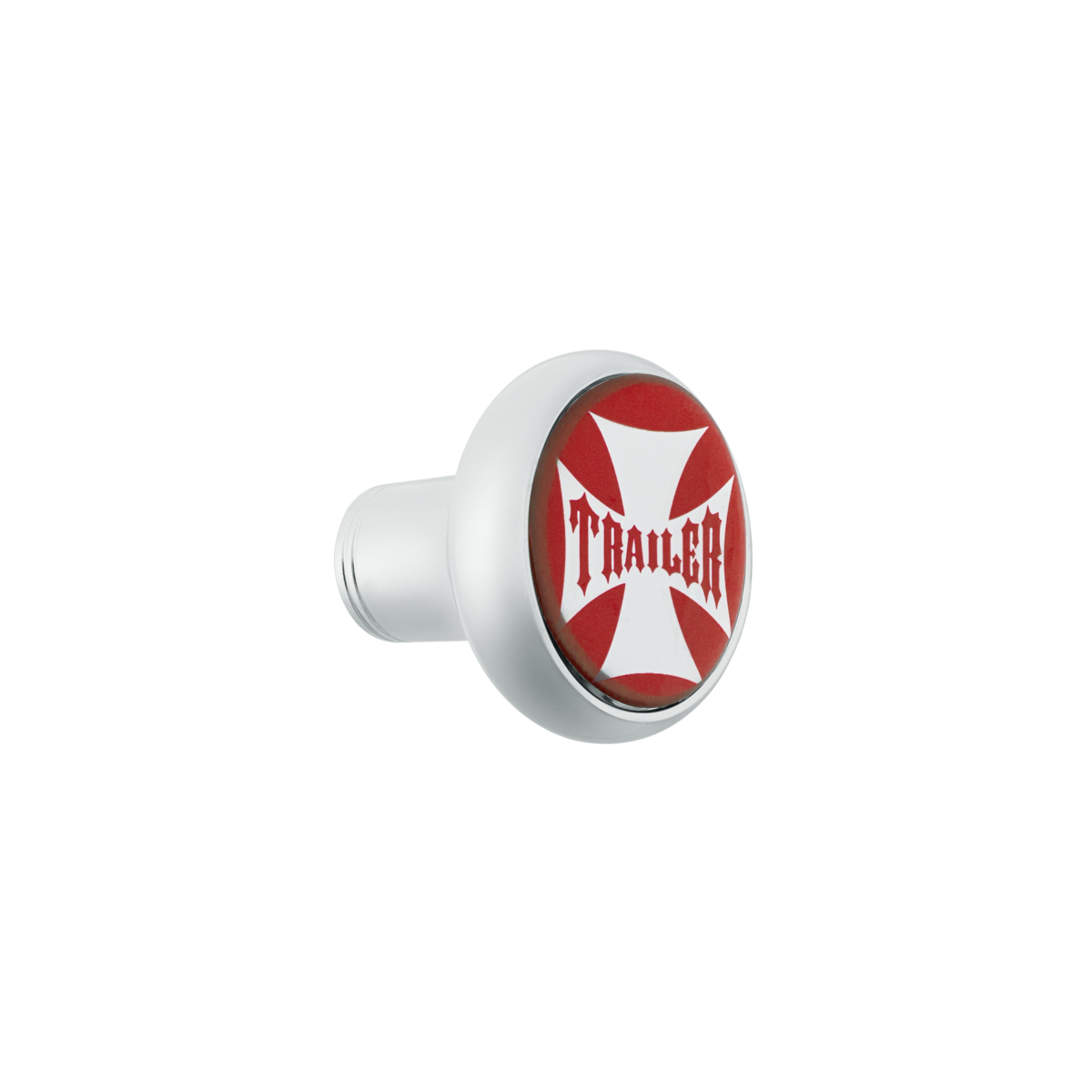 "Trailer" Deluxe Air Valve Knob - Red Maltese Cross Sticker