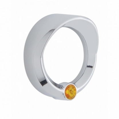 Signature Series Small Gauge Cover With Visor For Freightliner - Amber Crystal