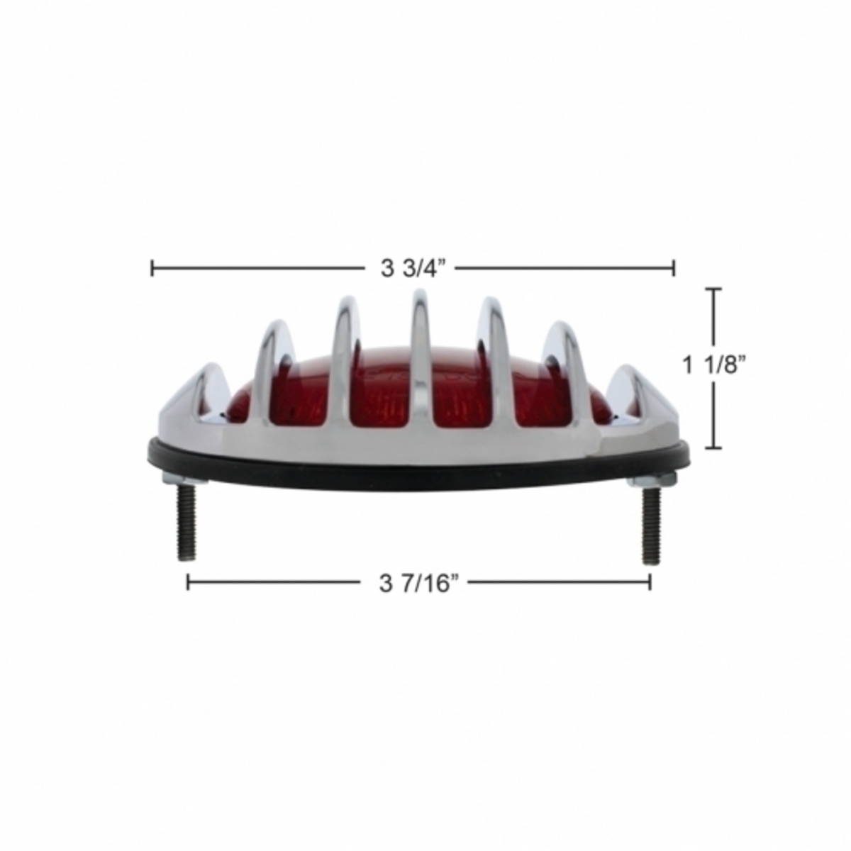 17 LED 1937 Ford Car Style Tail Light With Chrome Grille Style Flush Mount
