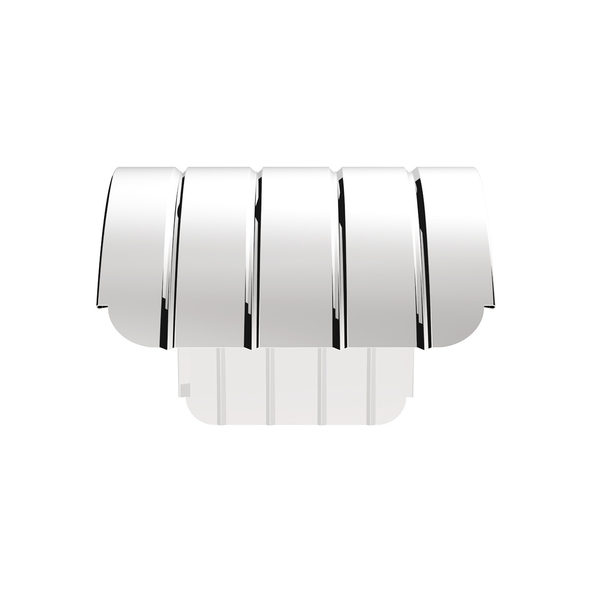 120" 430 Stainless Steel (16ga) Beaded Edge Ribbed Full Fender 60" Spread - SR Series (Pair)