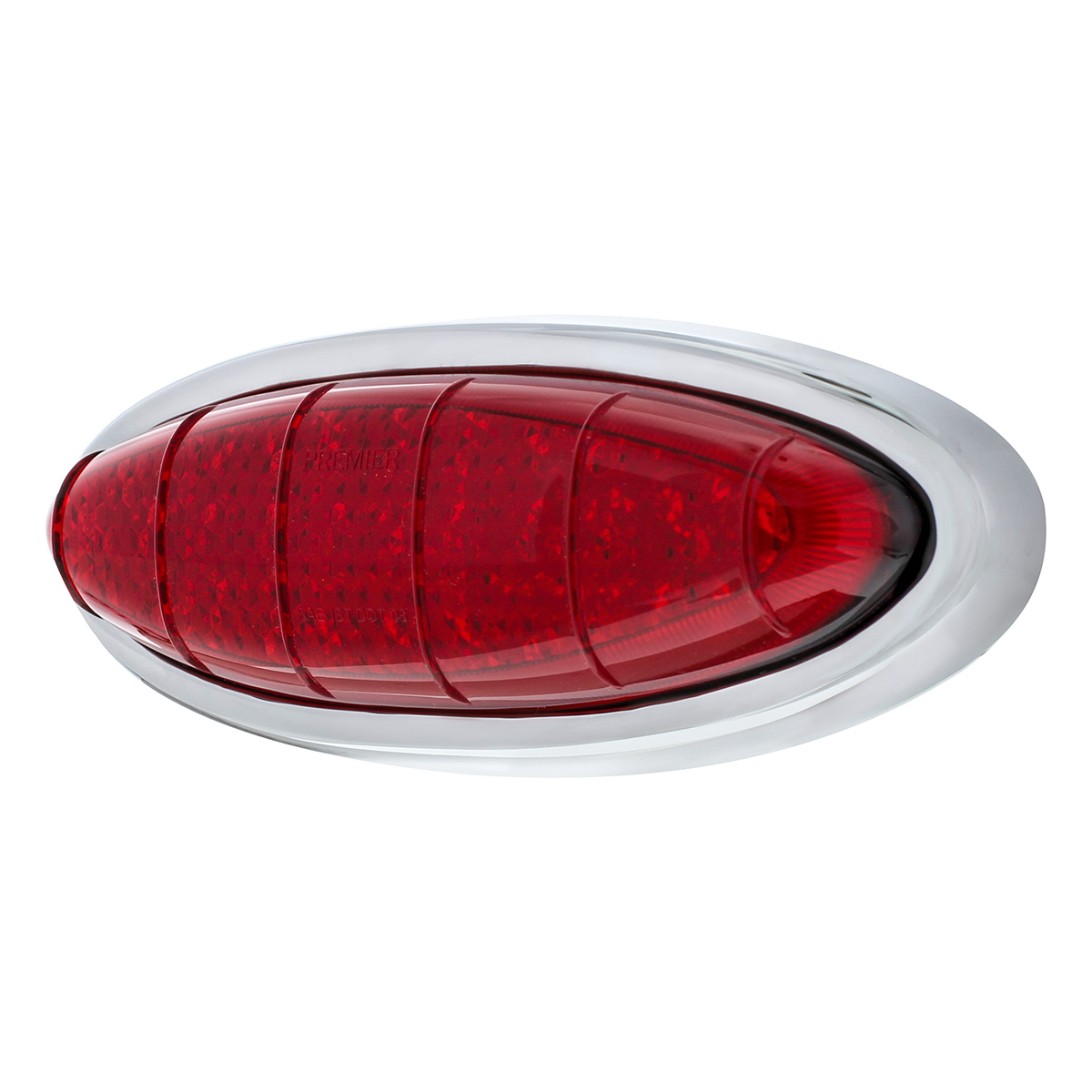 33 LED Tail Light Assembly With Chrome Bezel For 1949-50 Ford Car
