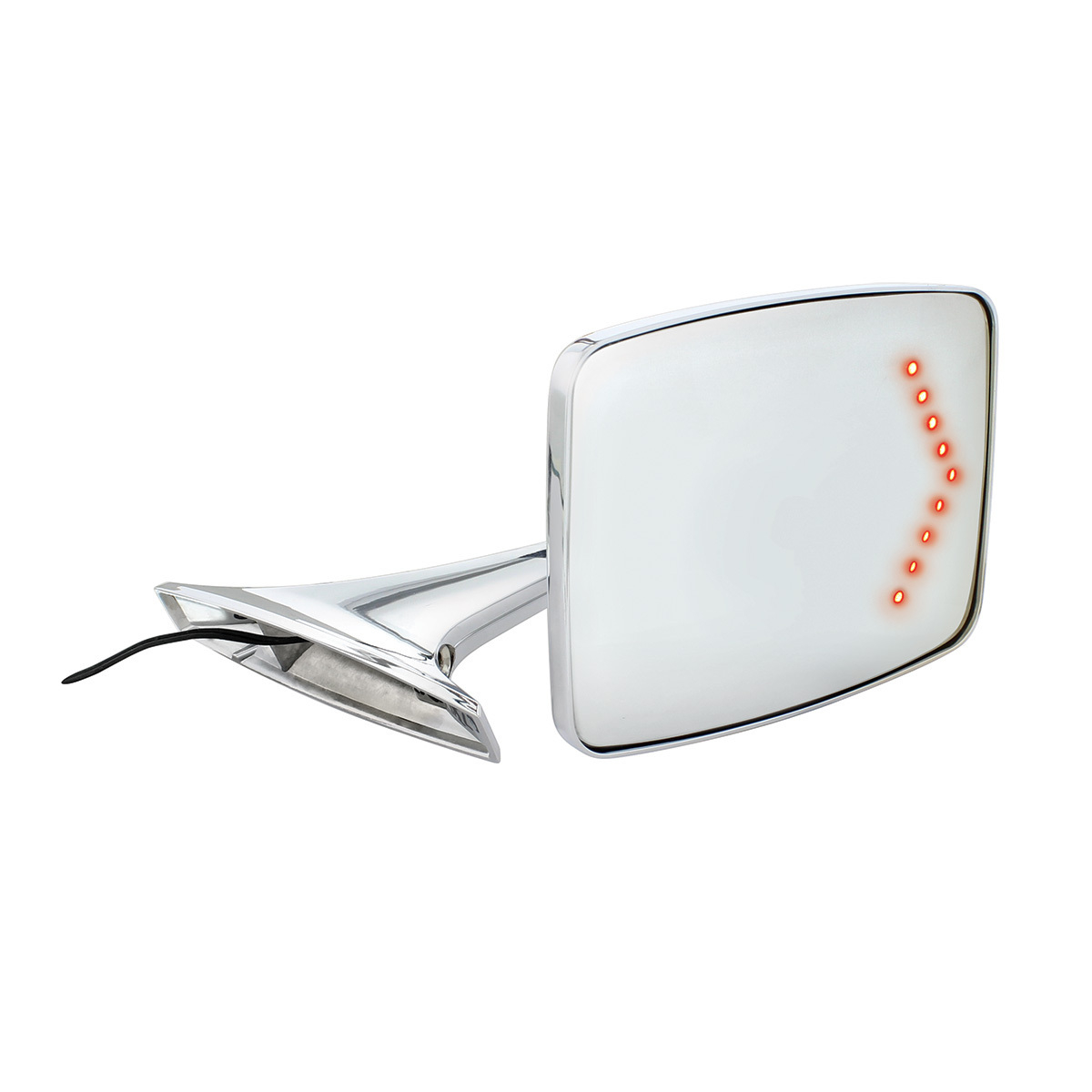 Exterior Mirror With Convex Mirror And LED Turn Signal For 1973-87 Chevy & GMC Truck - R/H