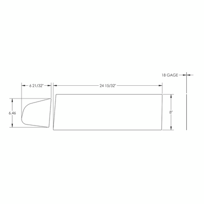 430 Stainless Steel 8" Chop Top Window Trim For 2006-2016 International Prostar With Non-Sealed Vent Window (Pair)