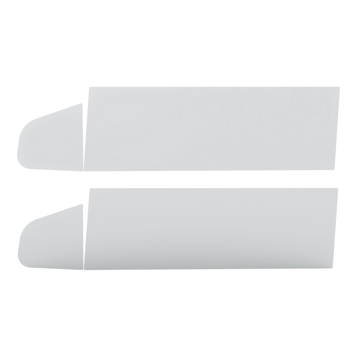 430 Stainless Steel 8" Chop Top Window Trim For 2006-2016 International Prostar With Non-Sealed Vent Window (Pair)