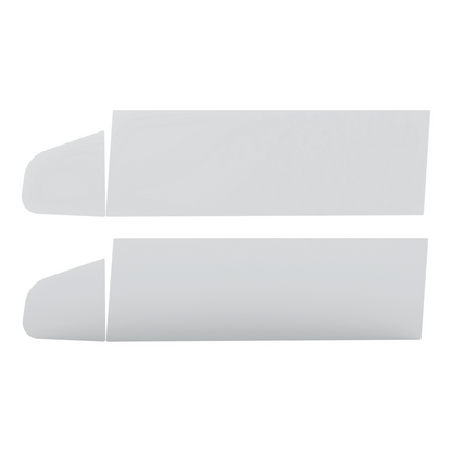 430 Stainless Steel 8" Chop Top Window Trim For 2006-2016 International Prostar With Non-Sealed Vent Window (Pair)