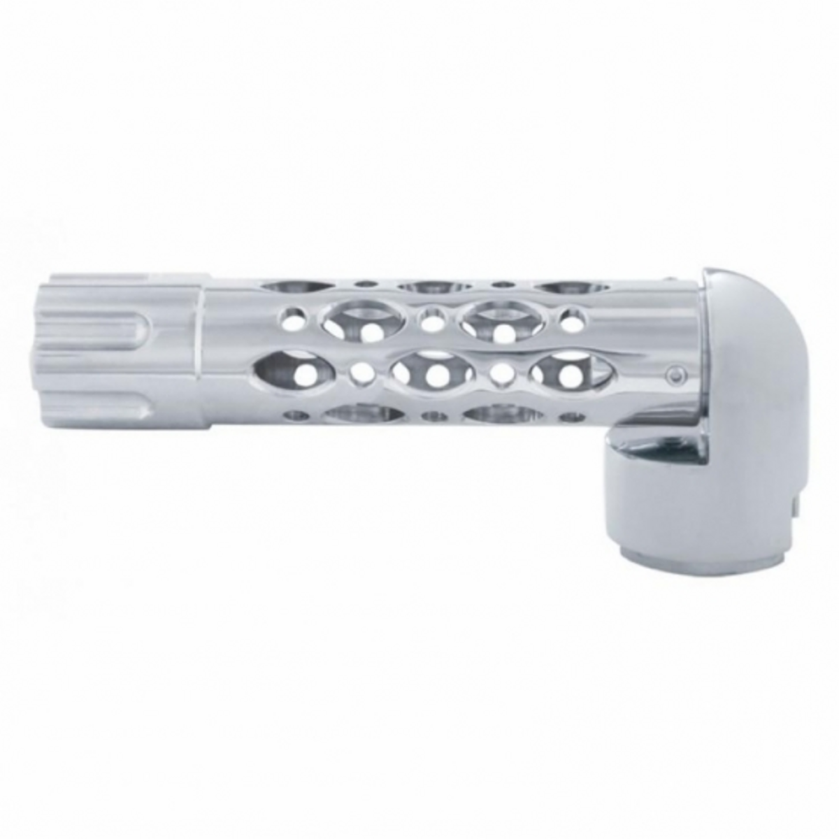 Austin Gun Cylinder Gearshift Knob With 13/15/18 Speed Adapter - Chrome/Horizontal
