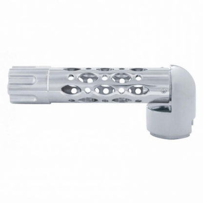 Austin Gun Cylinder Gearshift Knob With 13/15/18 Speed Adapter - Chrome/Horizontal