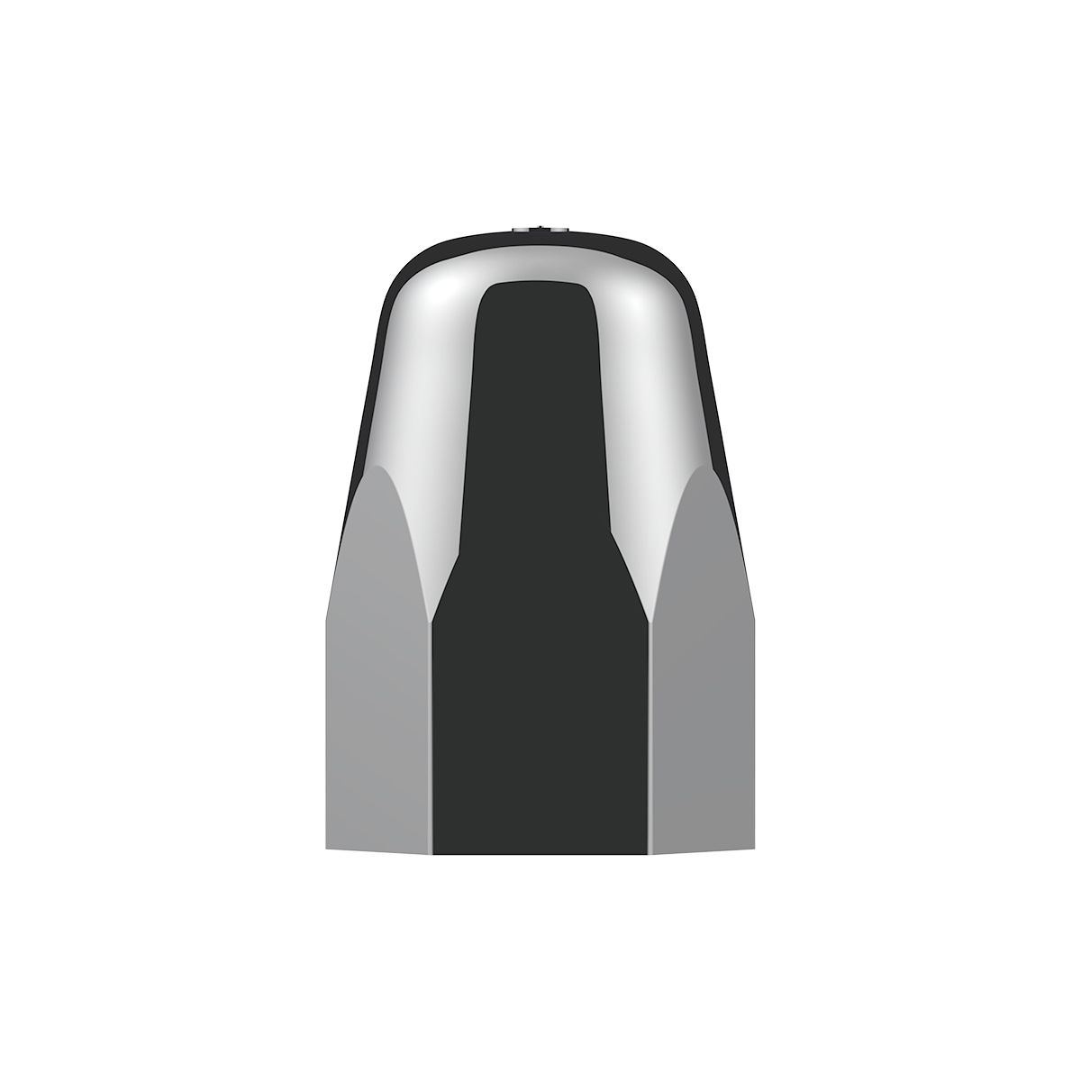 1-1/2" X 2-3/4" Chrome Plastic Tall Nut Covers - Push-On (Color Box of 20)