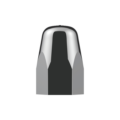 1-1/2" X 2-3/4" Chrome Plastic Tall Nut Covers - Push-On (Color Box of 20)