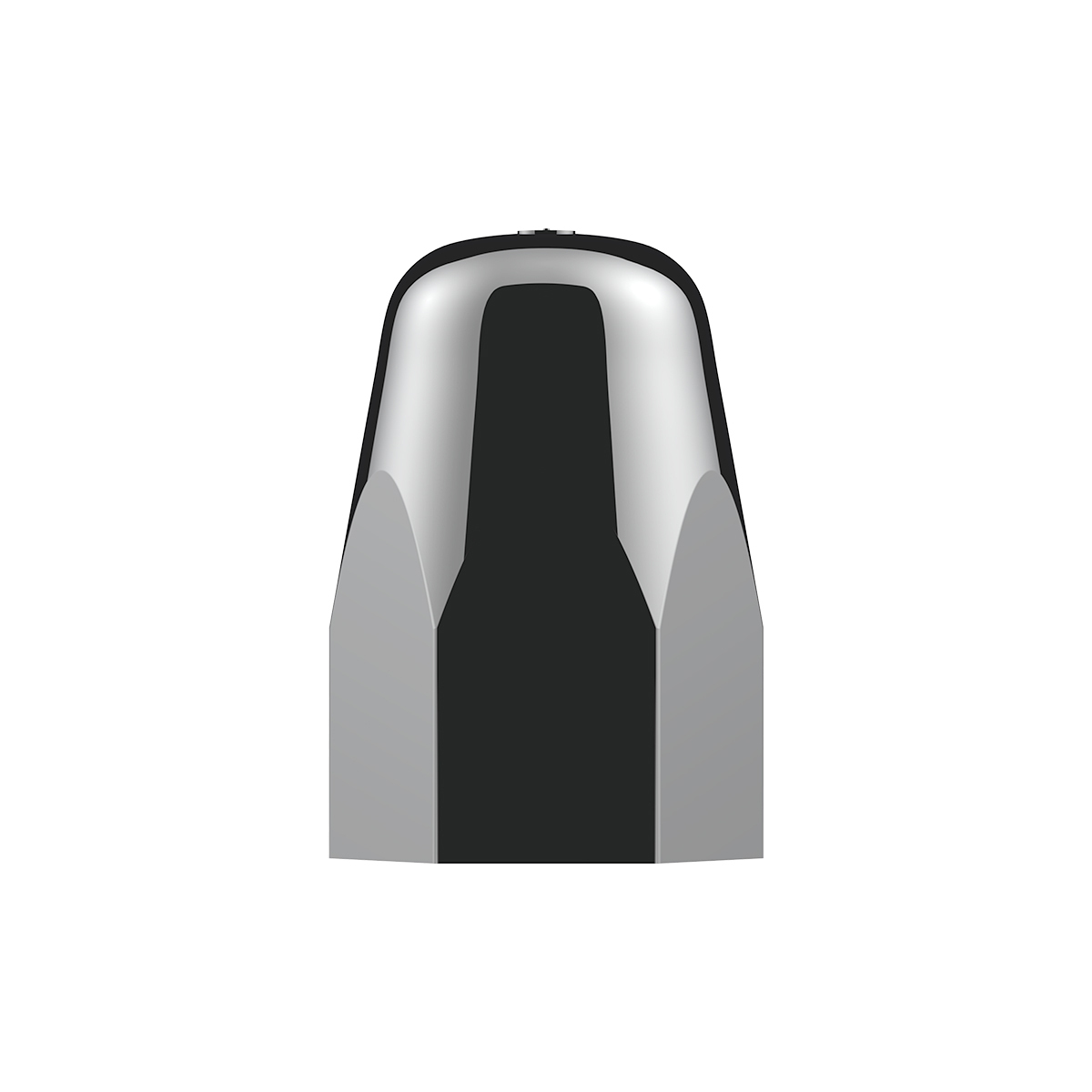 1-1/2" X 2-3/4" Chrome Plastic Tall Nut Covers - Push-On (Color Box of 20)