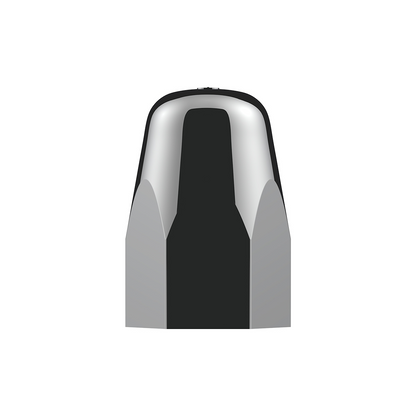 1-1/2" X 2-3/4" Chrome Plastic Tall Nut Covers - Push-On (Color Box of 20)