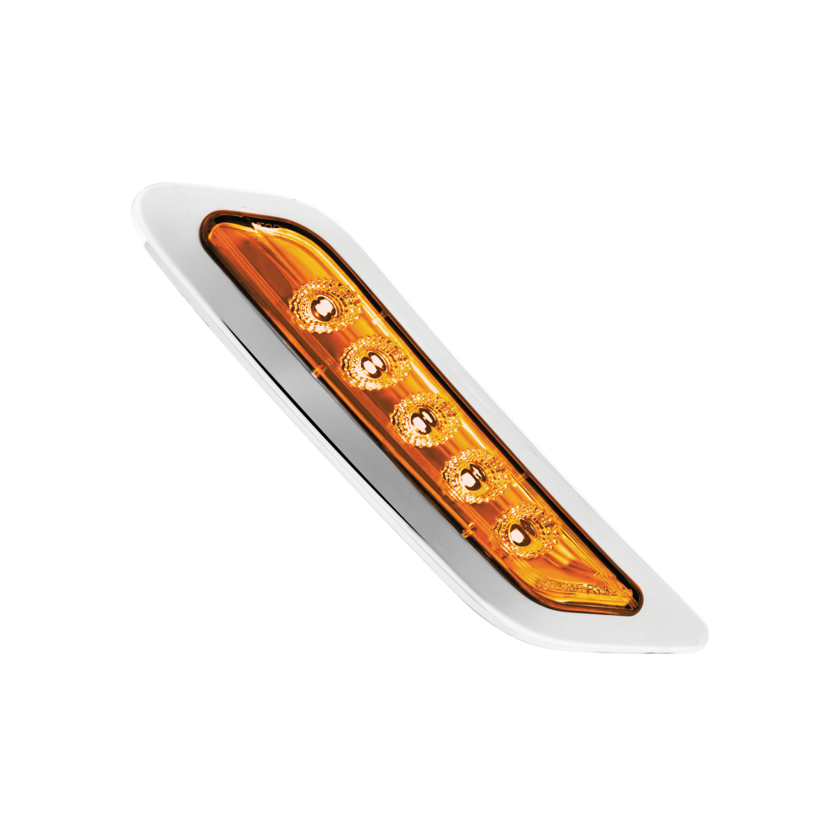 Double Fury 5 LED Door Turn Signal Light For 2012-2021 Peterbilt 579-Amber & Green LED, Driver