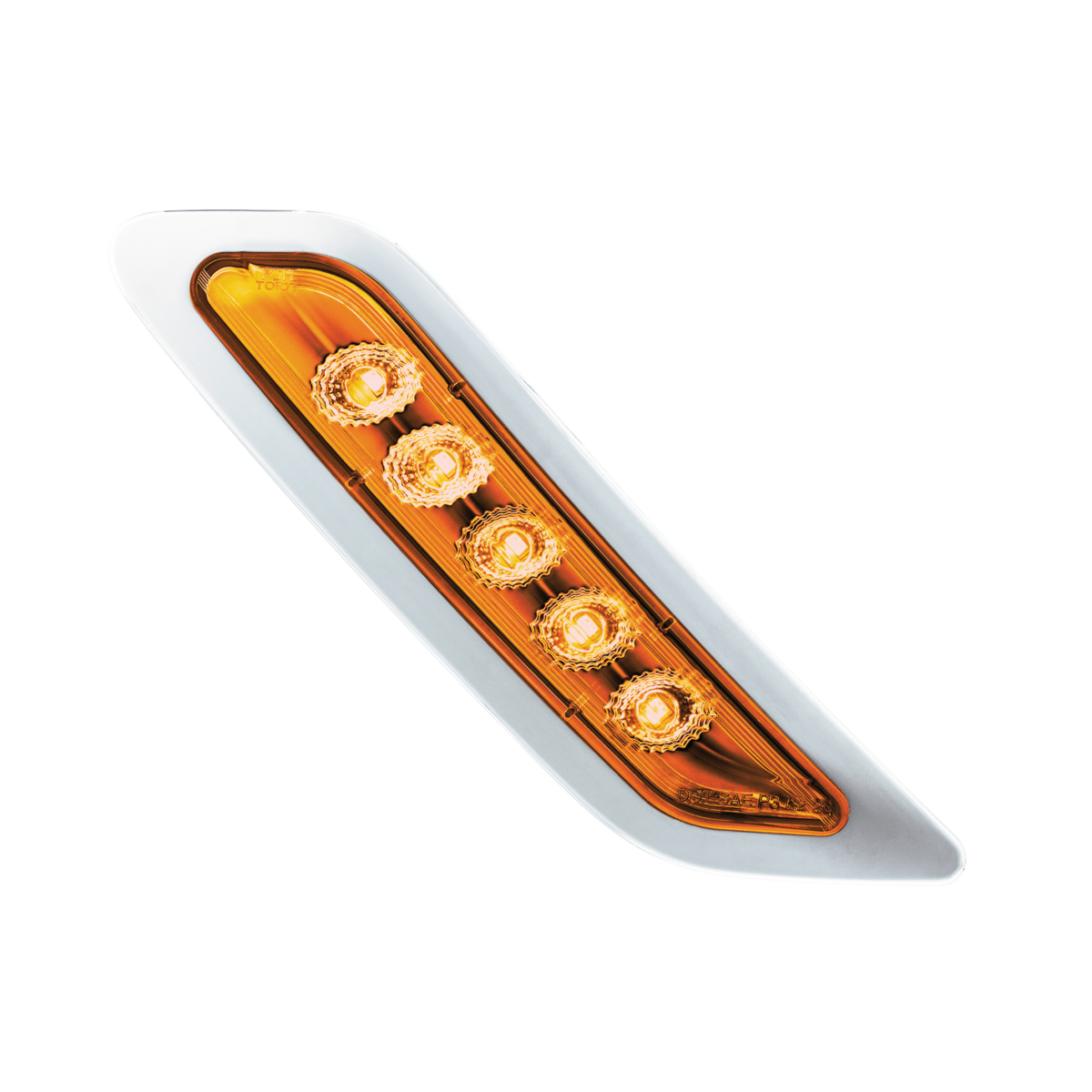 Double Fury 5 LED Door Turn Signal Light For 2012-2021 Peterbilt 579-Amber & Green LED, Driver
