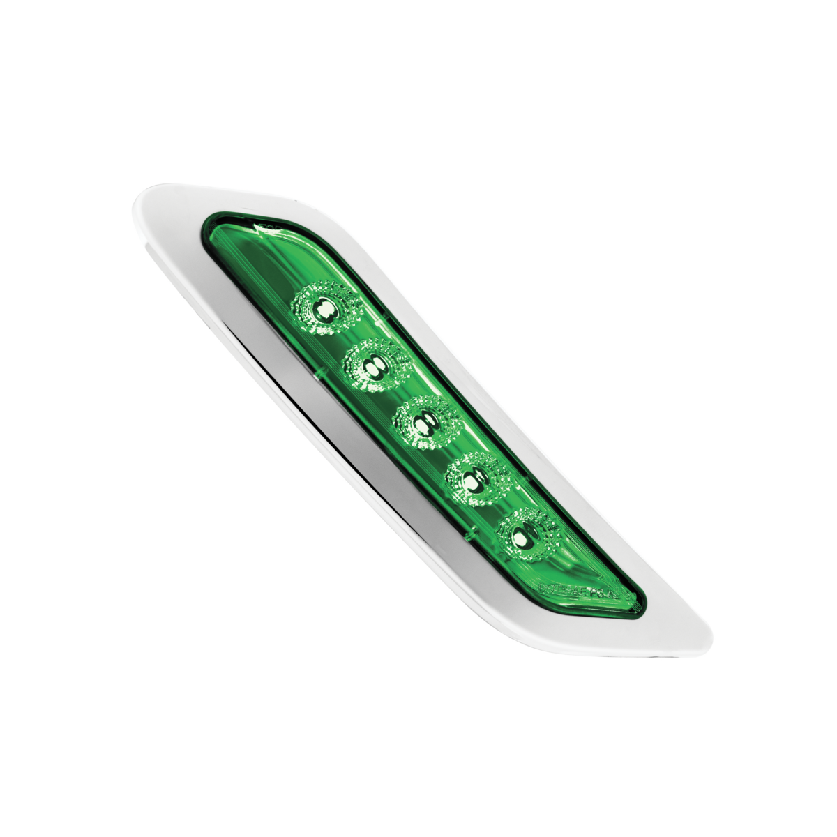 Double Fury 5 LED Door Turn Signal Light For 2012-2021 Peterbilt 579-Amber & Green LED, Driver