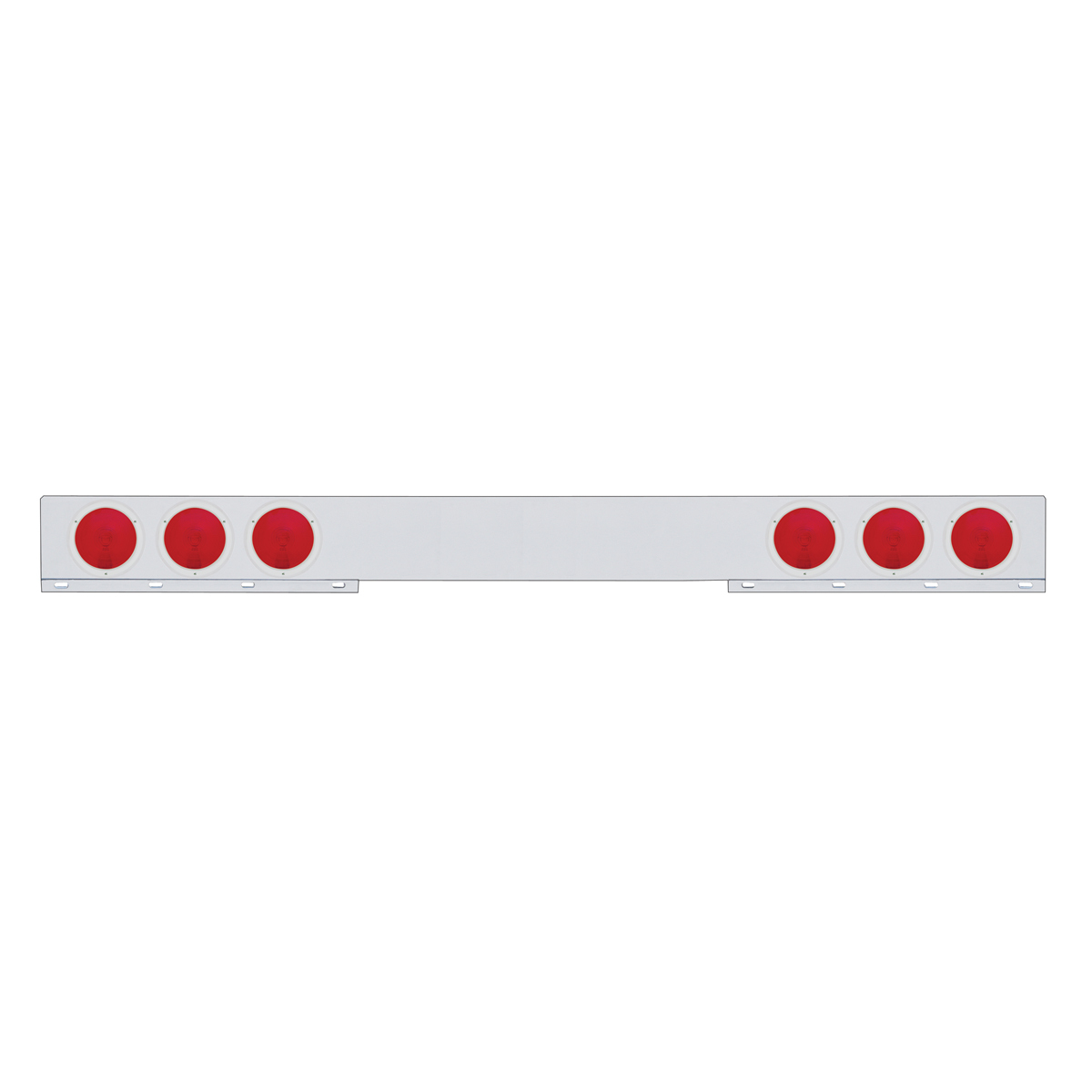 Stainless Steel Light Bar With Six 4" Lights & Stainless Steel Bezel