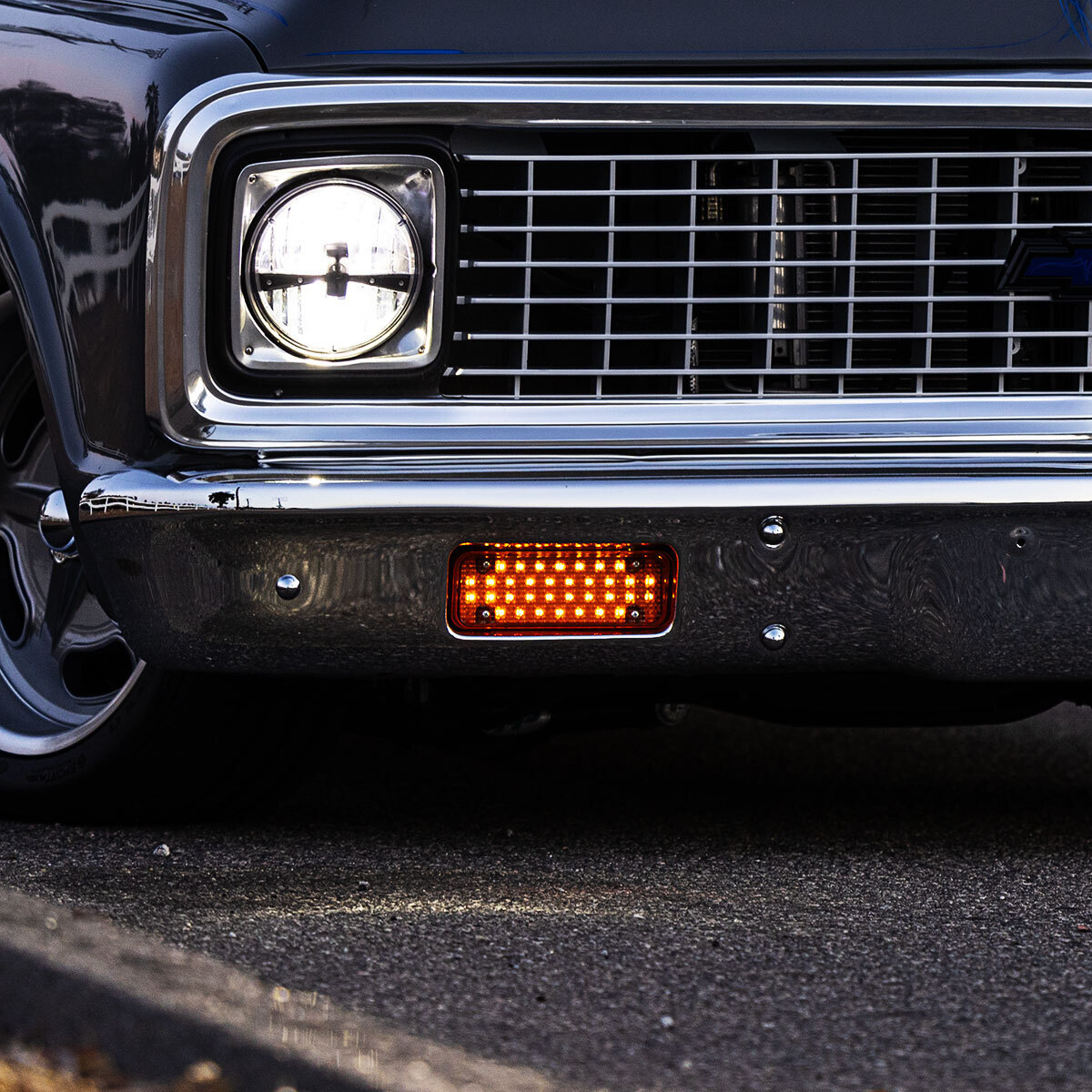34 Amber LED Parking Light For 1971-1972 Chevrolet Truck, Amber Lens