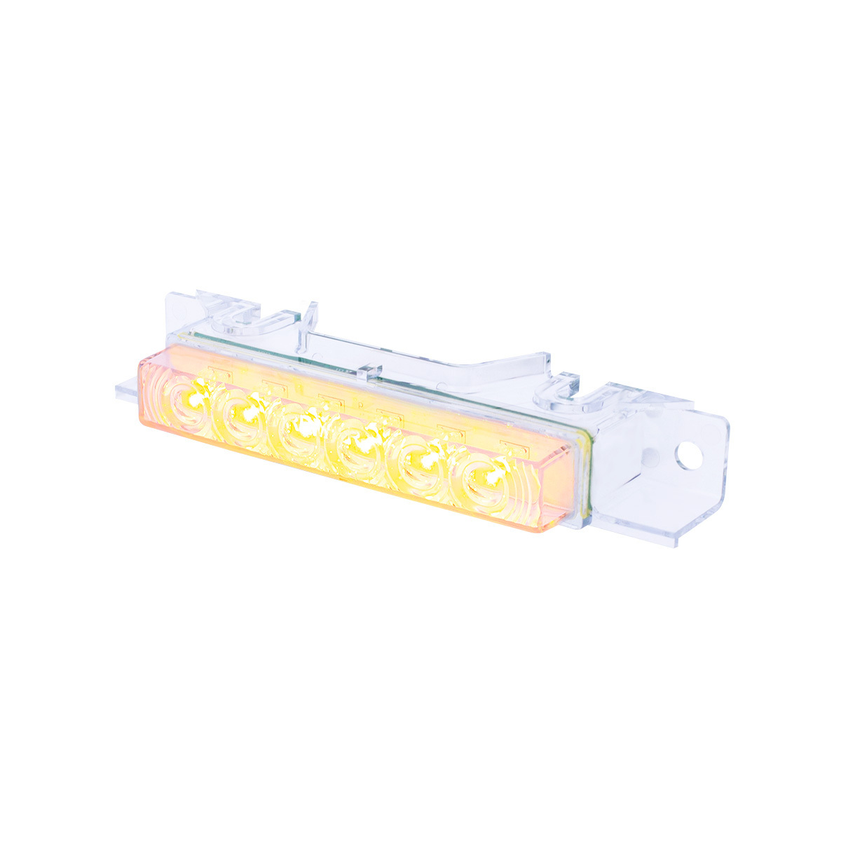 6 LED Exterior Visor Light For 1996-2024 Volvo VNL-Amber LED/Clear Lens