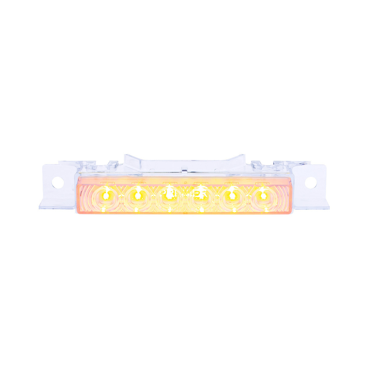 6 LED Exterior Visor Light For 1996-2024 Volvo VNL-Amber LED/Clear Lens