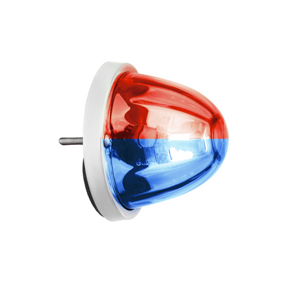 360-Degree Double Fury LED Bulb Glass Watermelon Flush Mount Kit-Red & Blue LED