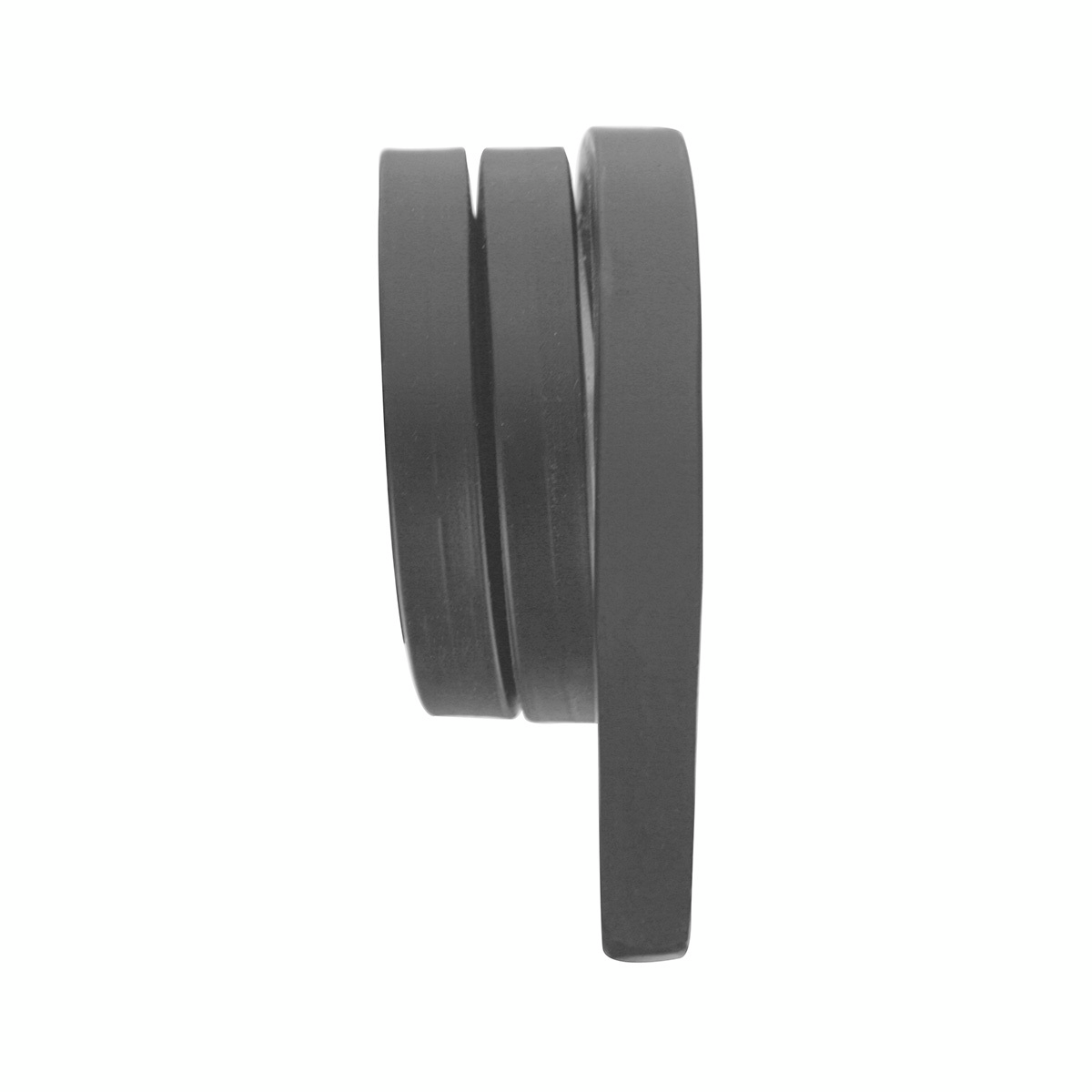 Black Straight Mud Flap Hangers - 2 Coils (Pair)
