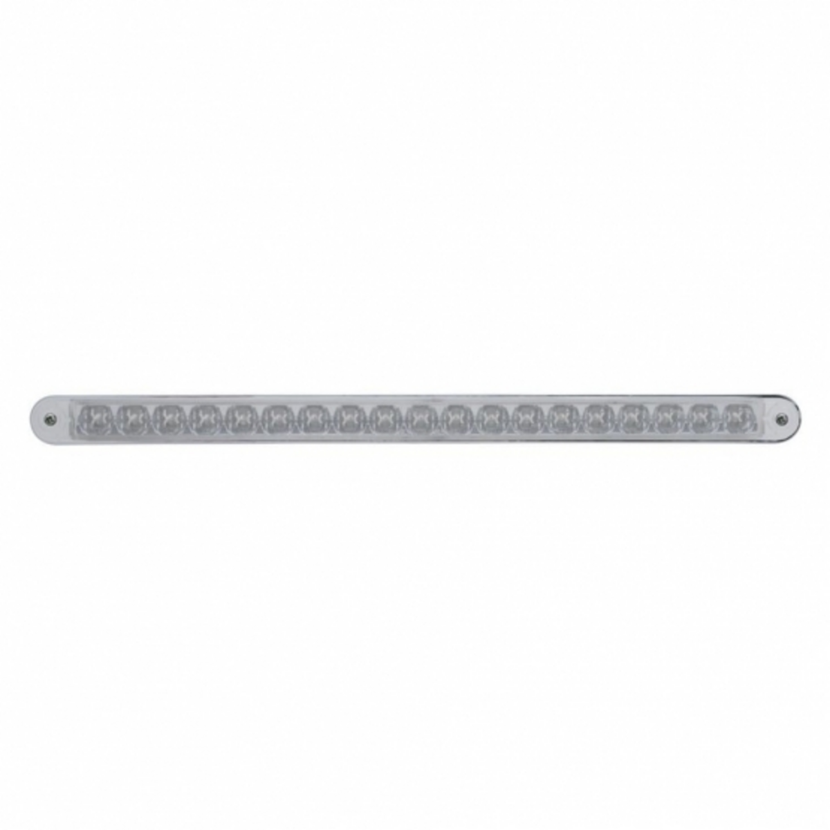 19 LED 12" Reflector Light Bar With Bezel (Stop, Turn & Tail) - Red LED/Clear Lens
