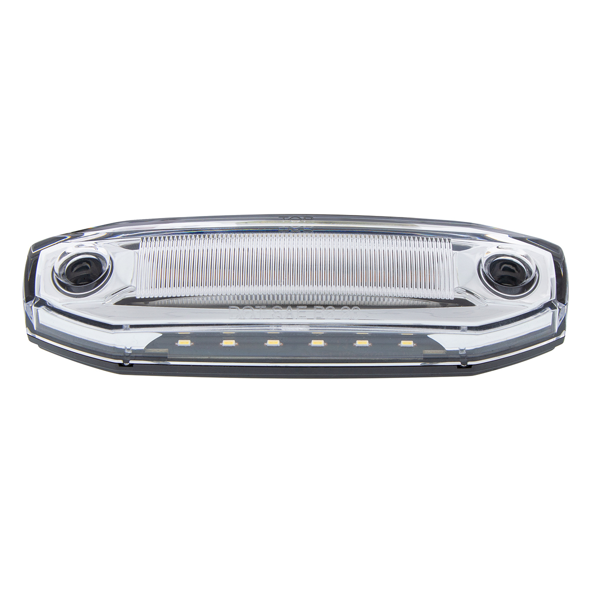 6 Amber LED Light (Clearance/Marker) With 6 White LED Side Ditch Light