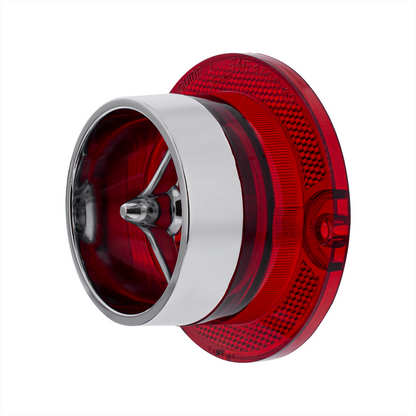Tail Light Lens With Chrome Rim For 1963 Chevy Impala