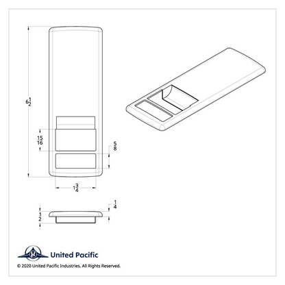 Chrome Door Switch Cover With Power Windows/Door Locks For 2018-2026 Freightliner Cascadia - Passenger