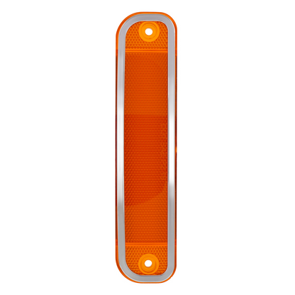 15 Amber LED Side Marker With Stainless Steel Trim For 1973-80 Chevy & GMC Truck, Amber Lens