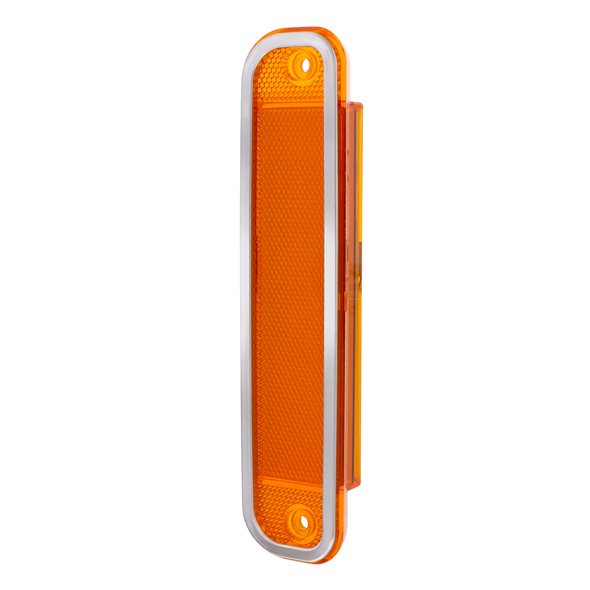 15 Amber LED Side Marker With Stainless Steel Trim For 1973-80 Chevy & GMC Truck, Amber Lens