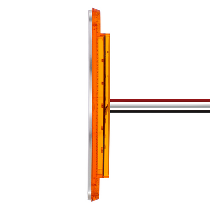 15 Amber LED Side Marker With Stainless Steel Trim For 1973-80 Chevy & GMC Truck, Amber Lens