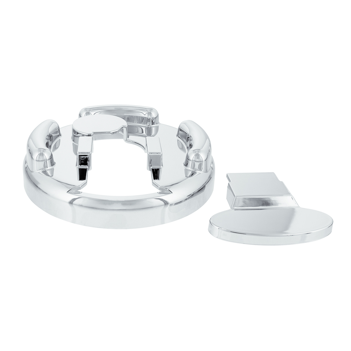 Chrome Plastic Fuel Cap Cover For Peterbilt - Locking