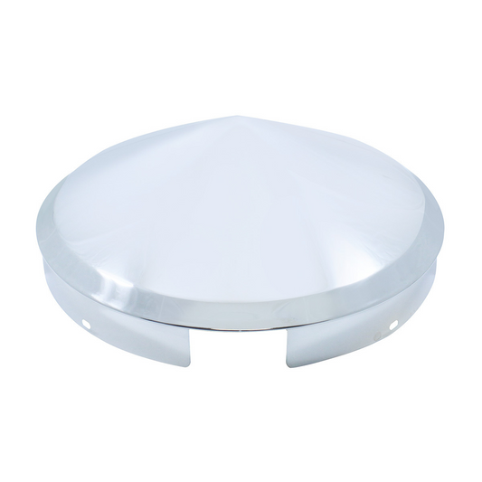 4 Even Notched Chrome Pointed Front Hubcap - 1" Lip