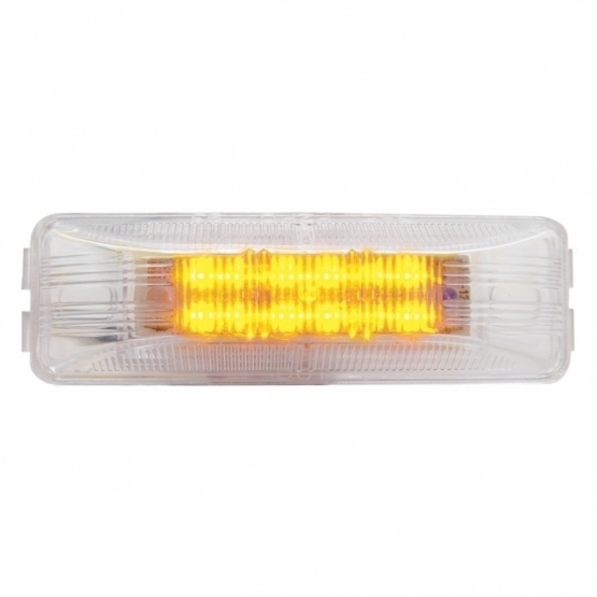 12 LED Rectangular Light (Clearance/Marker) - Amber LED/Clear Lens