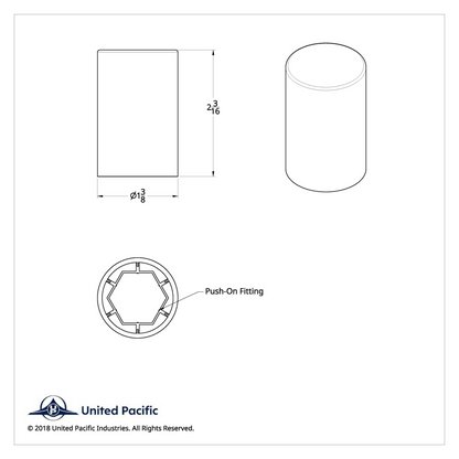 Chrome Cylinder Hubcap Nut Cover For 1999-2018 Chevy & GMC Full Size Truck - Push-on (Bulk)
