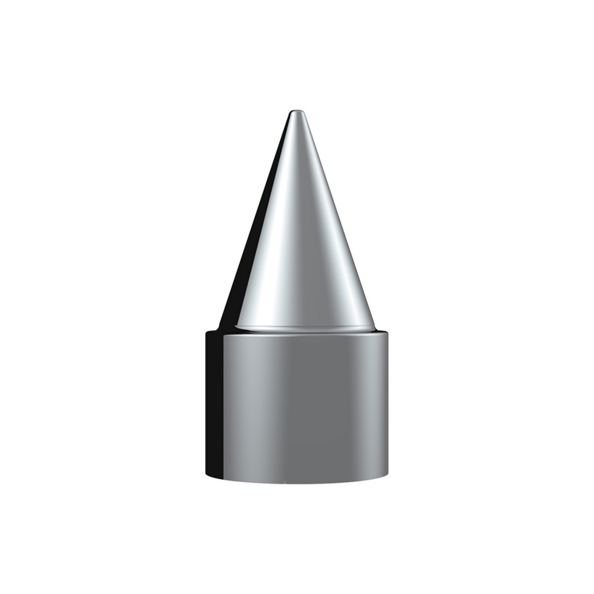 33mm X 4-1/4" Chrome Plastic Stiletto Nut Cover - Push-On (Bulk)
