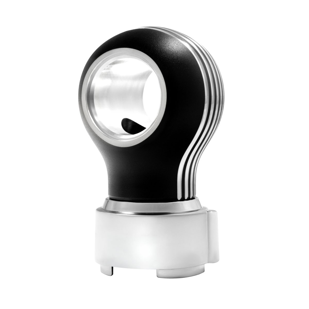 Thread-On Matte Black Carolina Gearshift Knob With LED 9/10 Speed Adapter-White LED