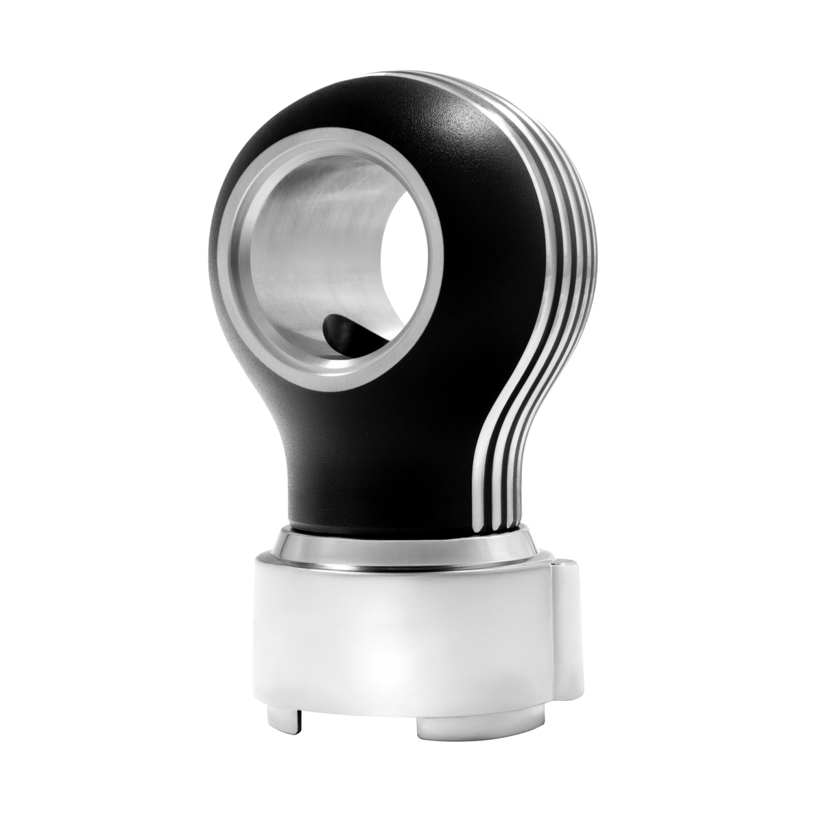 Thread-On Matte Black Carolina Gearshift Knob With LED 9/10 Speed Adapter-White LED