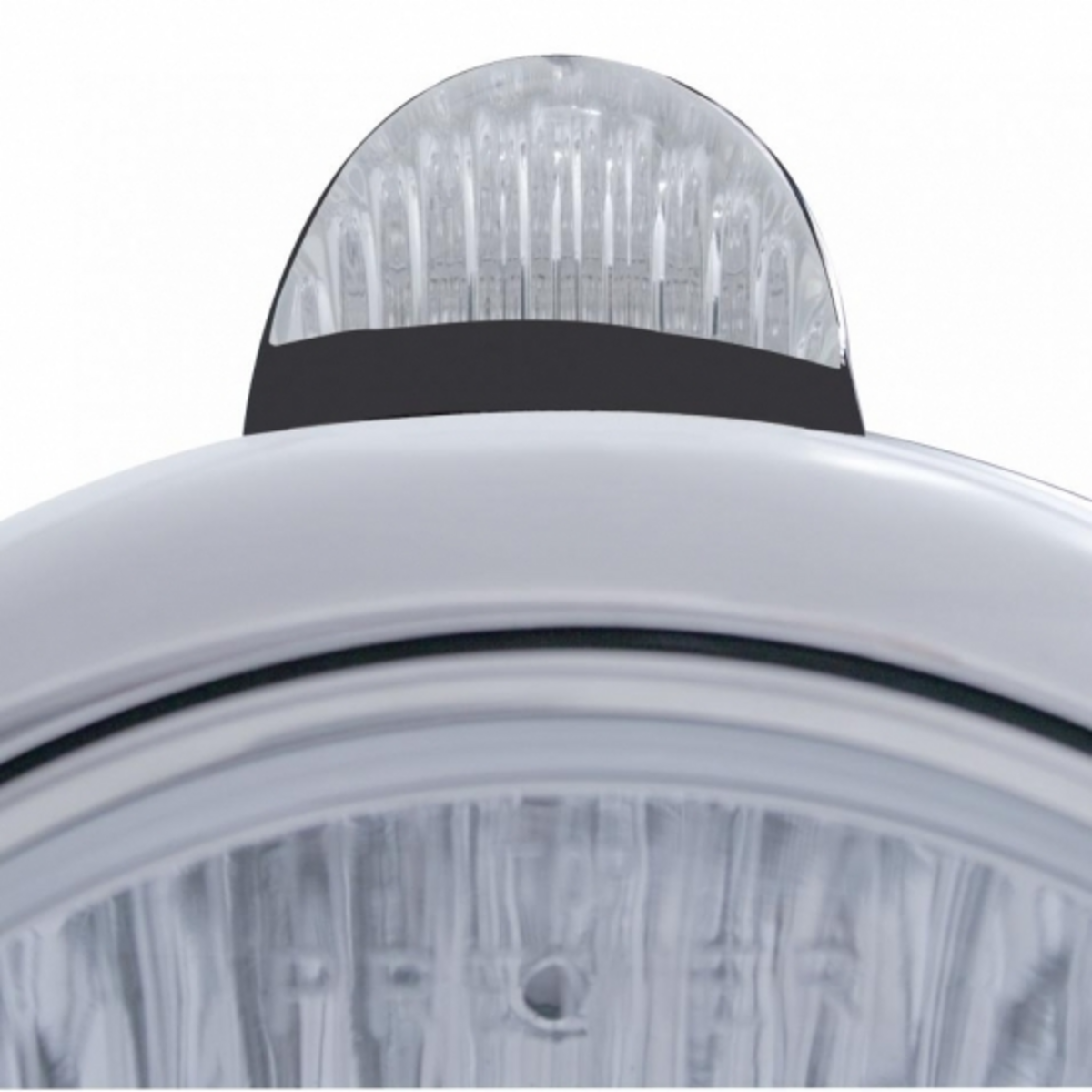 Black Guide 682-C Headlight H4 With White LED & LED Signal - Clear Lens