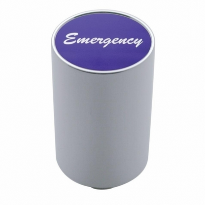 "Emergency" 3" Air Valve Knob - Purple Aluminum Sticker