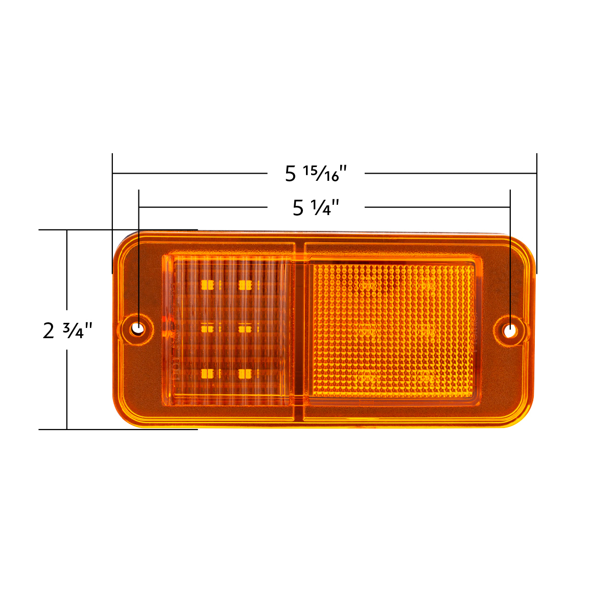 12 LED Standard Style Side Marker For 1968-1972 Chevrolet & GMC Truck-Amber