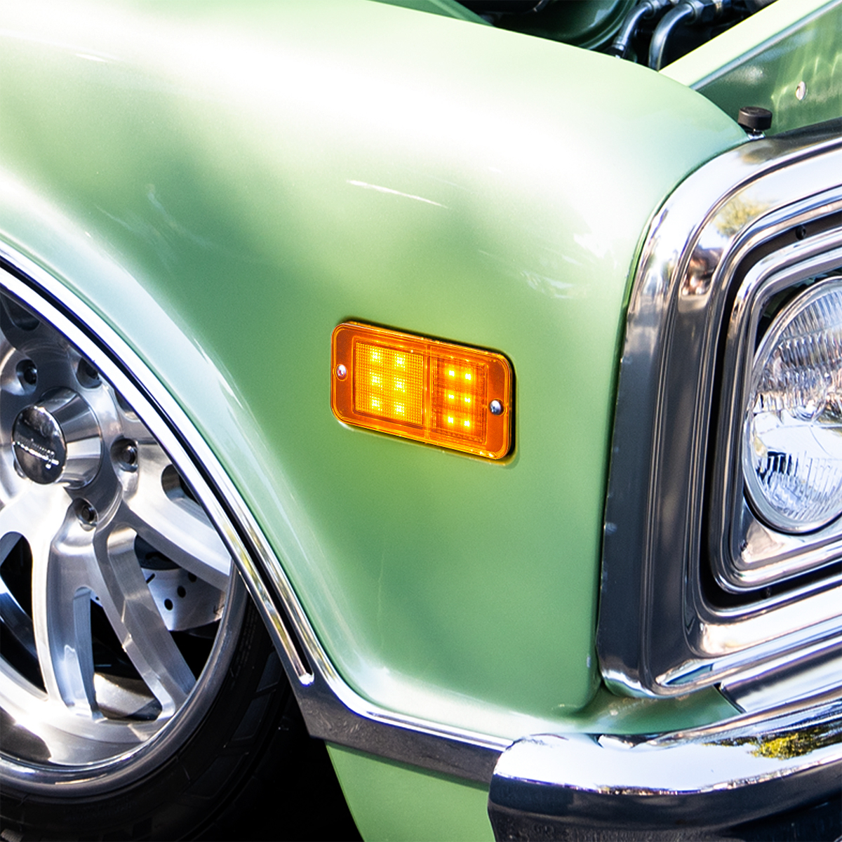 12 LED Standard Style Side Marker For 1968-1972 Chevrolet & GMC Truck-Amber