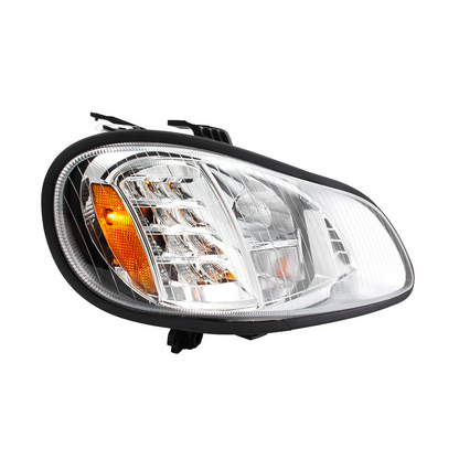 Bundle (2pcs): Chrome High Power Full LED Headlight For 2003-2024 Freightliner M2-Driver; Chrome High Power Full LED Headlight For 2003-2024 Freightliner M2-Passenger