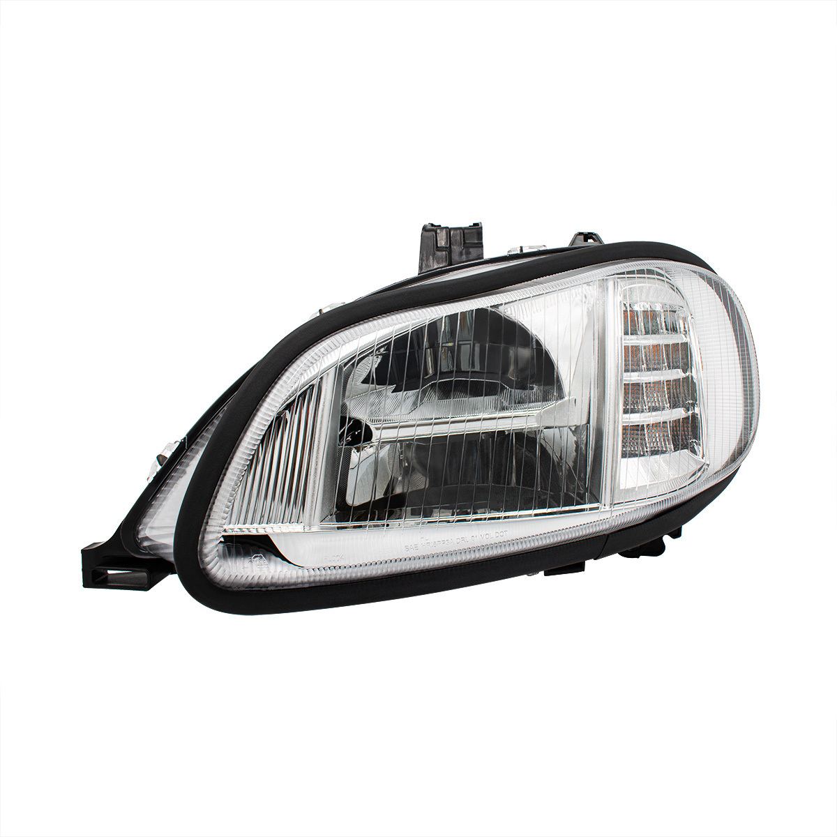 Bundle (2pcs): Chrome High Power Full LED Headlight For 2003-2024 Freightliner M2-Driver; Chrome High Power Full LED Headlight For 2003-2024 Freightliner M2-Passenger