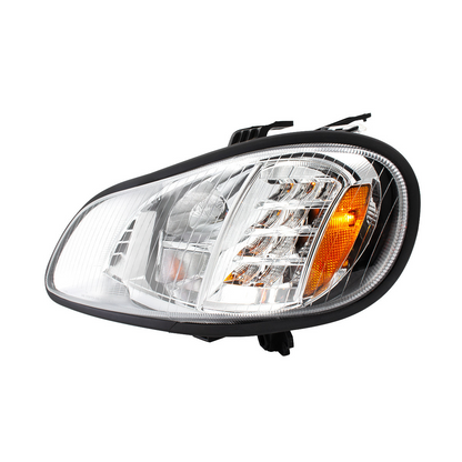 Bundle (2pcs): Chrome High Power Full LED Headlight For 2003-2024 Freightliner M2-Driver; Chrome High Power Full LED Headlight For 2003-2024 Freightliner M2-Passenger