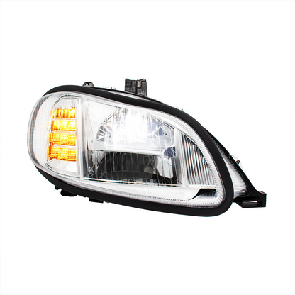 Bundle (2pcs): Chrome High Power Full LED Headlight For 2003-2024 Freightliner M2-Driver; Chrome High Power Full LED Headlight For 2003-2024 Freightliner M2-Passenger