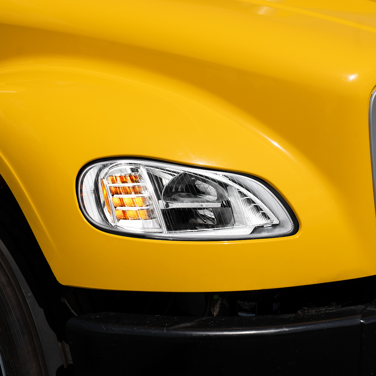 Bundle (2pcs): Chrome High Power Full LED Headlight For 2003-2024 Freightliner M2-Driver; Chrome High Power Full LED Headlight For 2003-2024 Freightliner M2-Passenger