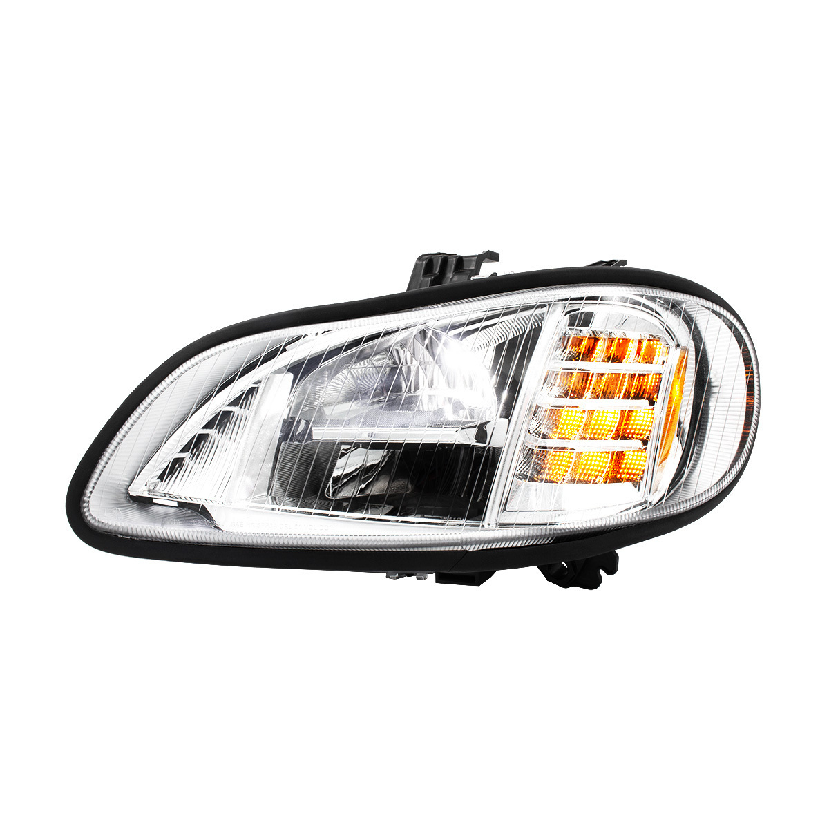 Bundle (2pcs): Chrome High Power Full LED Headlight For 2003-2024 Freightliner M2-Driver; Chrome High Power Full LED Headlight For 2003-2024 Freightliner M2-Passenger